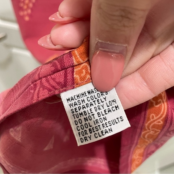 Tommy Bahama Red Print 100% Silk Sleeveless Mini Dress - Picture 5 of 6